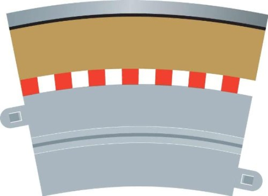 Scalextric Randstreifen mit Leitplanke 22,5`X4 Singel lane Art. 7019