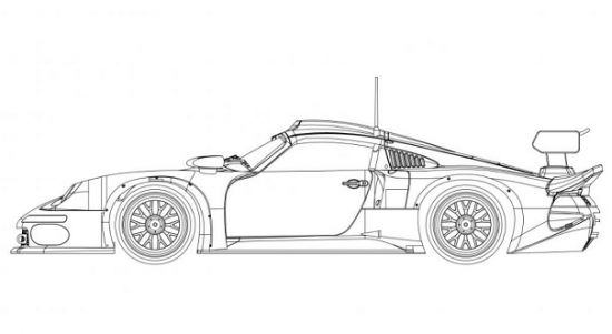 BRM 1/24 Porsche GT1 Bausatz White Kit