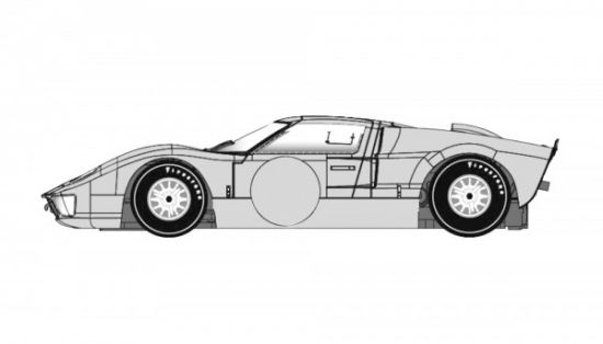 Preview: BRM 1/24 Ford GT40 Mk.II Bausatz White Kit
