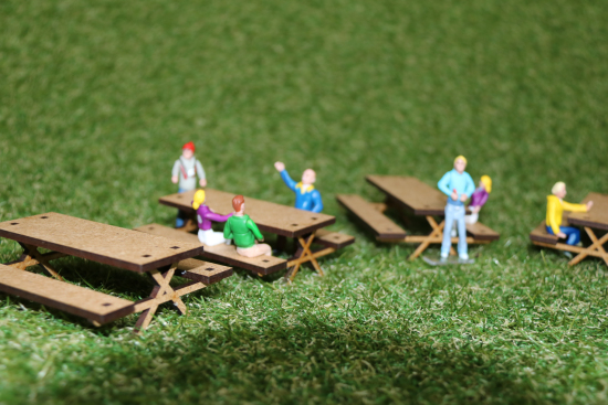 Preview: AT-BA Biertischgarnitur ohne Rückenlehne