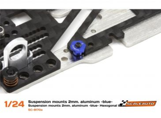 Preview: Scaleauto 1/24 T-Hülsen M2 (Höhe: 2mm), 4 Stück, SC-8170A