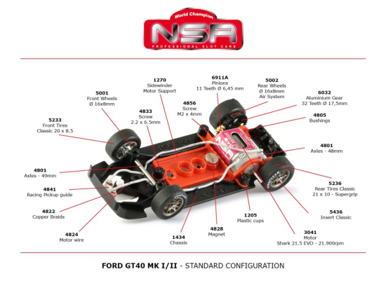 NSR Slotcars Ford GT 40 24h LeMans 1966 Nr. 59