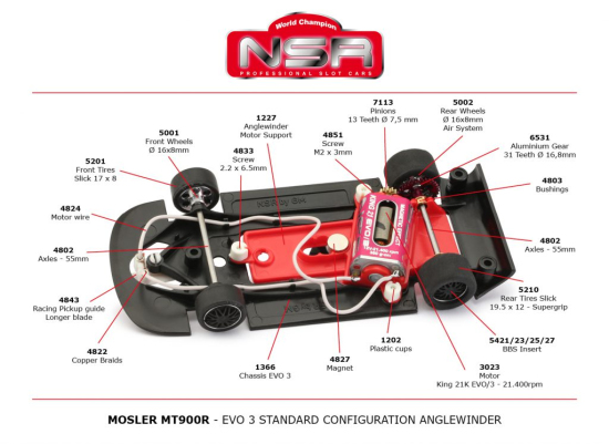 Preview: NSR Mosler MT900R  Nr. 64 EVO5 Slotcar 1:32 0516AW3