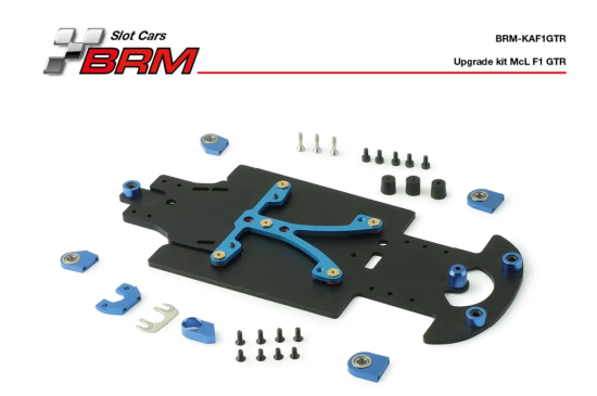 BRM Fahrwerk-Upgrade Kit 1:24 BRM f.Slotcar BRM 512M m.Aluminium-Chassis z.Umrüstung auf neue Technik/Fahrwerksausführung!