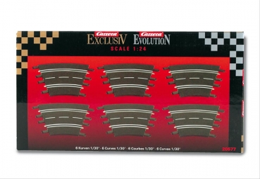 Preview: Carrera Kurve 1/30 6erPack  Art. Nr. 20577