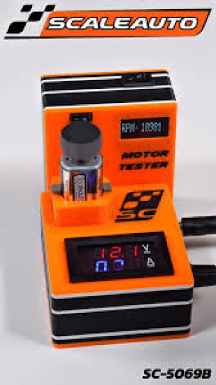 Preview: Scaleauto Motor Tester Motor-Einlaufgerät inkl. Adapter für Slotcar-Motortyp Long Can