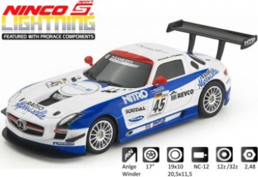 NINCO Sport Mercedes SLS GT3 Lightning Nitro AW NC-12 Slotcar 50615