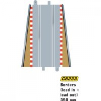 Scalextric Randstreifen mit Leitplanke 2X 350mm  Art. 8233