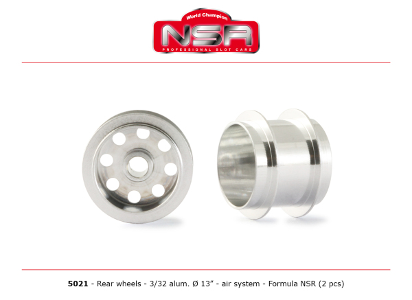 Alu-Felgen, Formula Hinterachse Ø13x10mm Air f. Achsen Ø2,36mm, 2 Stück 5021