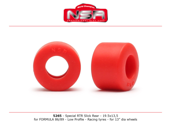 NSR, Formula Reifen Slicks , Ø19,5x13mm, 4 Stk. Racing  5265
