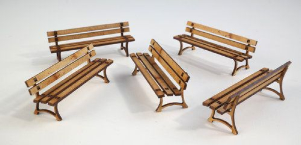 AT-BA Parkbänke 5er Set