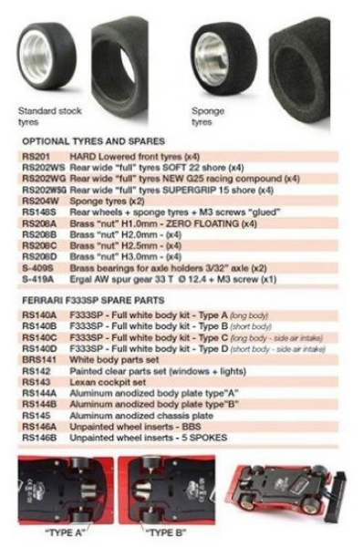 Revo Slot 1/32 F333SP White Kit Typ C  RS0041C