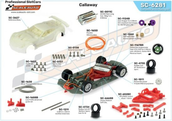 Scaleauto Callaway C7R Carbon Presentation SC 6349R