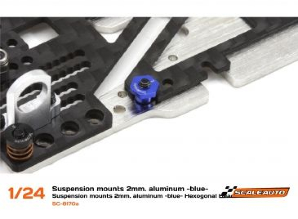 Scaleauto 1/24 T-Hülsen M2 (Höhe: 2mm), 4 Stück, SC-8170A