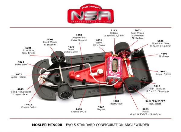 NSR Mosler MT900R  Nr. 64 EVO5 Slotcar 1:32 0393AW