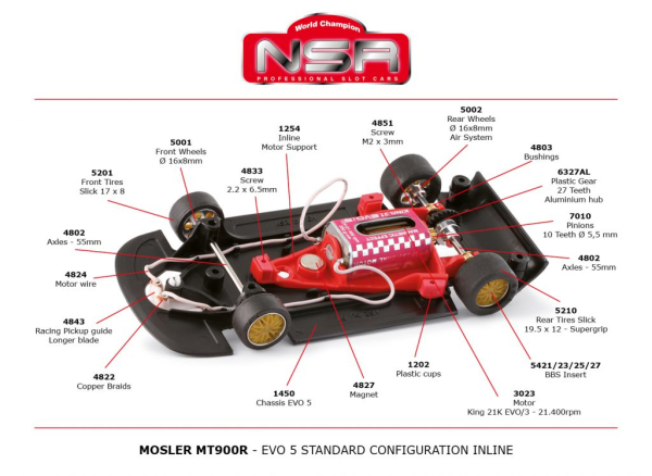 NSR Mosler MT900R  Nr. 64 EVO5 Slotcar 1:32 0393IL