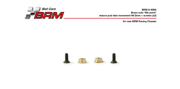 BRM Motorträger-T-Hülsen 0.5mm für das neue Racing Fahwerk 2 Stück S-609A