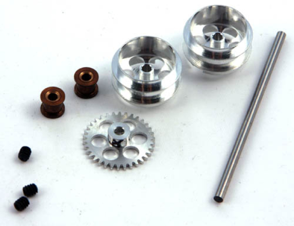 NSR Hinterradachse Set Sidewinder 17 Alufelgen für Scalex/Fly 4012