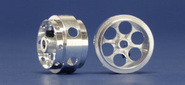 Alu-Felgen, Ø17x10mm f. Achsen Ø2,36mm, 2 Stück 5017