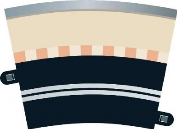 Scalextric Singel Lane Radius 3 Kurve 22.5  4Stück  Art. 7017