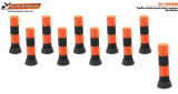 Scaleauto Markierungspfosten 40x10mm orange-schwarz 10 Stück